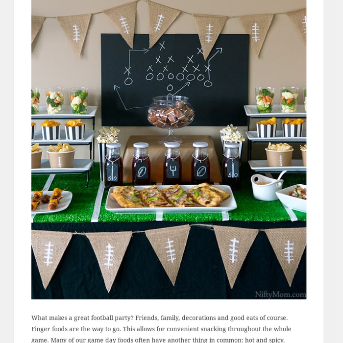 Game Time! Football Party Food Table Ideas