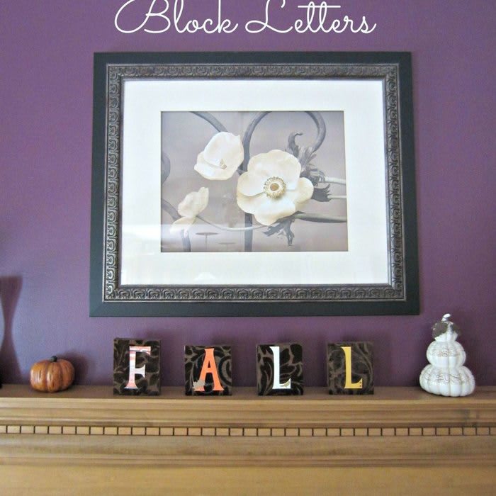 How to Make Homemade Fall Decoration: Altered Wood Block Letters