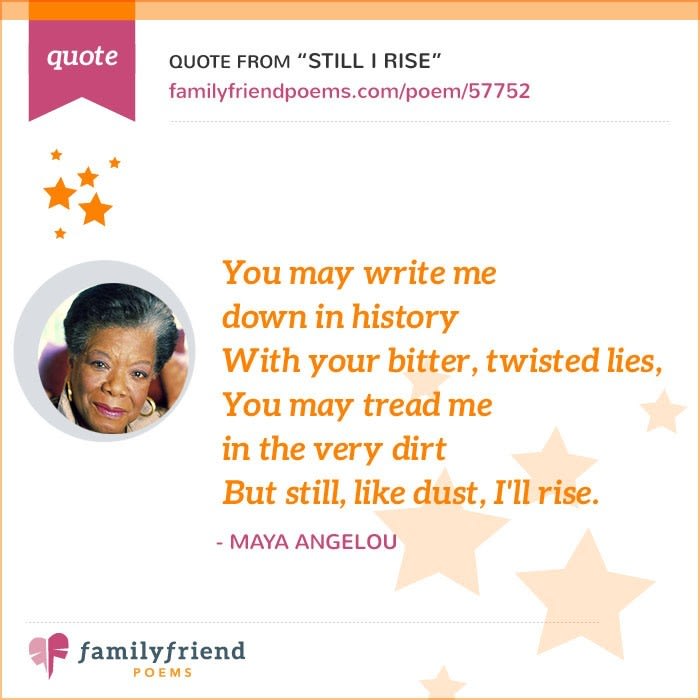 Still I Rise By Maya Angelou, Famous Inspirational Poem