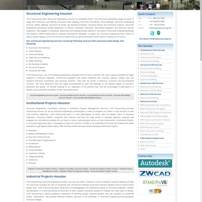 Structural Engineering Services Houston, Structural Cad Drawing Houston ...