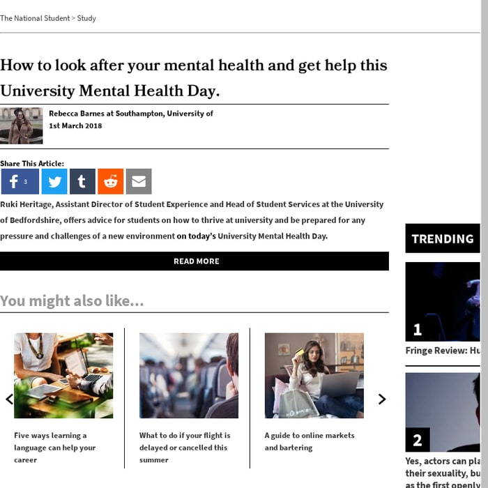 How to look after your mental health and get help this University Mental Health Day.