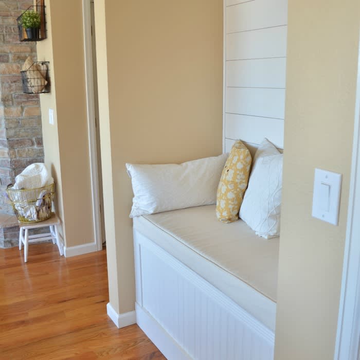 DIY Reading Nook with Planked Walls
