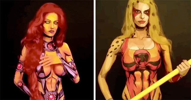 Kay Pike Creates Insanely Great Comic Art on Herself