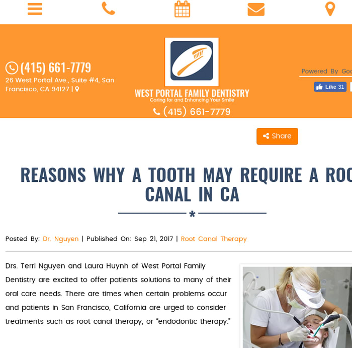 Root Canal Tooth in CA - Treatment for Oral Pain
