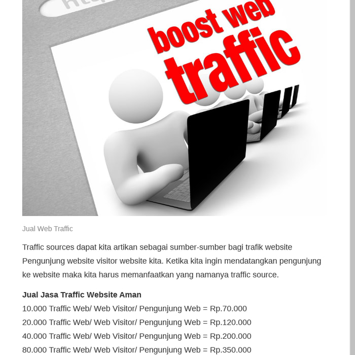 Jual Web Traffic Jual Traffic Website Indonesia