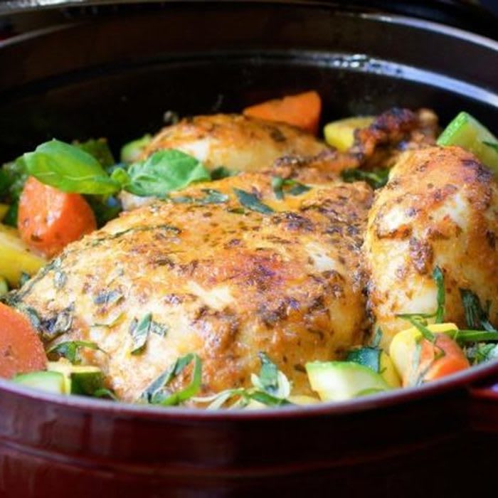 Dutch Oven Roasted Red Curry Whole Chicken