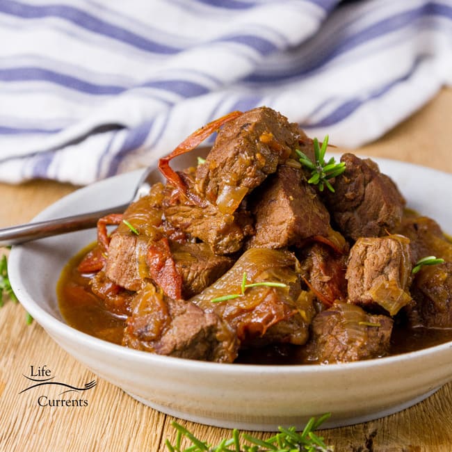 Crock Pot Braised Beef with Balsamic Tomatoes - Life Currents