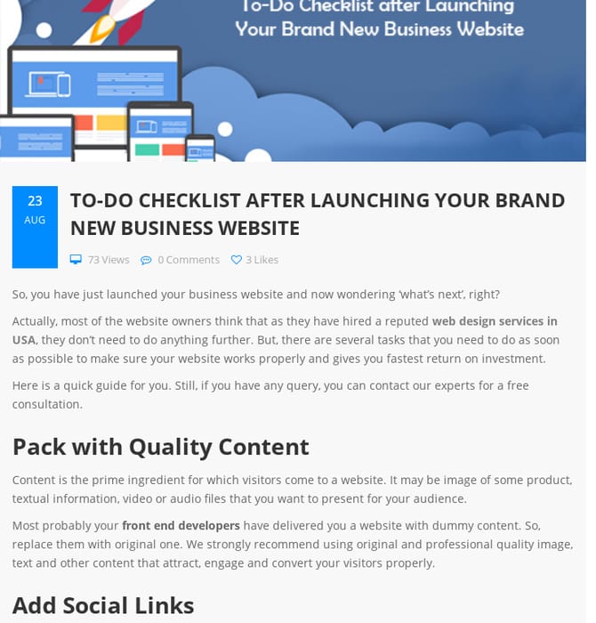 To-Do Checklist after Launching Your Brand New Business Website