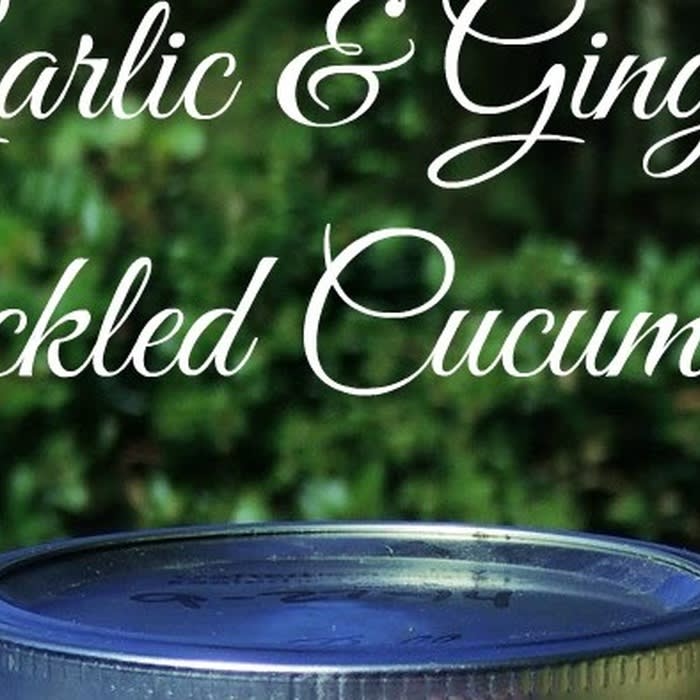 Garlic and Ginger Pickled Cucumbers