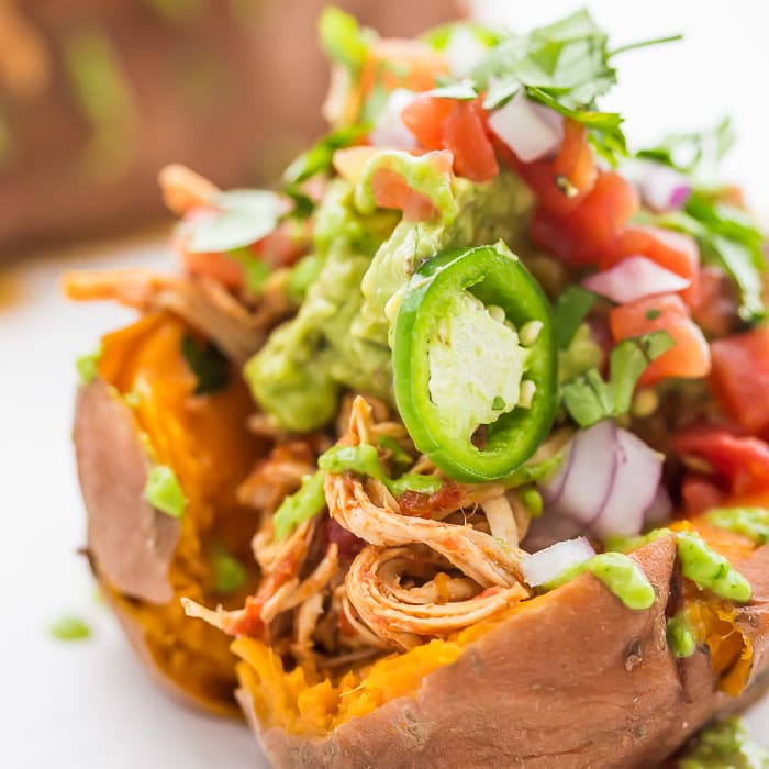 Whole30 Instant Pot Mexican Stuffed Sweet Potatoes (Paleo)