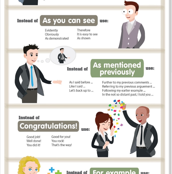 10 Common Phrases & What You Can Use Instead (Infographic)