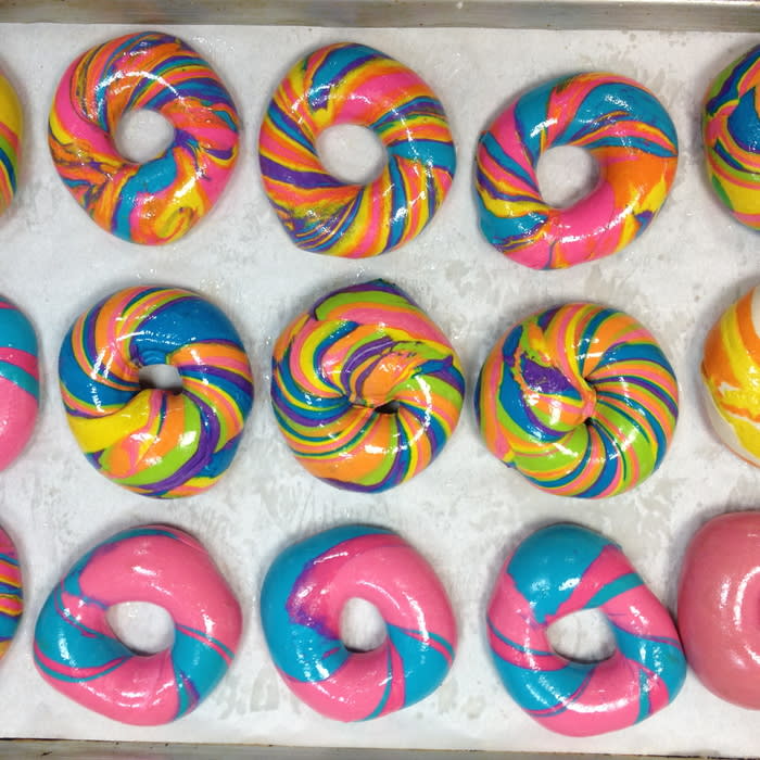 Try your best not to get hypnotized by this unicorn bagel