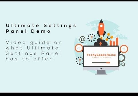 Ultimate Settings Panel v6 1 Demo Video