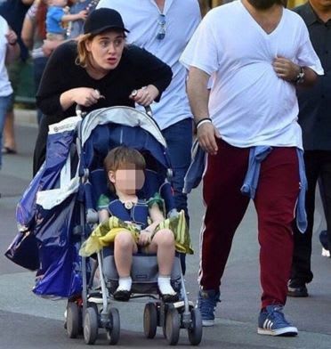 Adele Hits Disneyland With Her Son Dressed as Anna from 'Frozen'