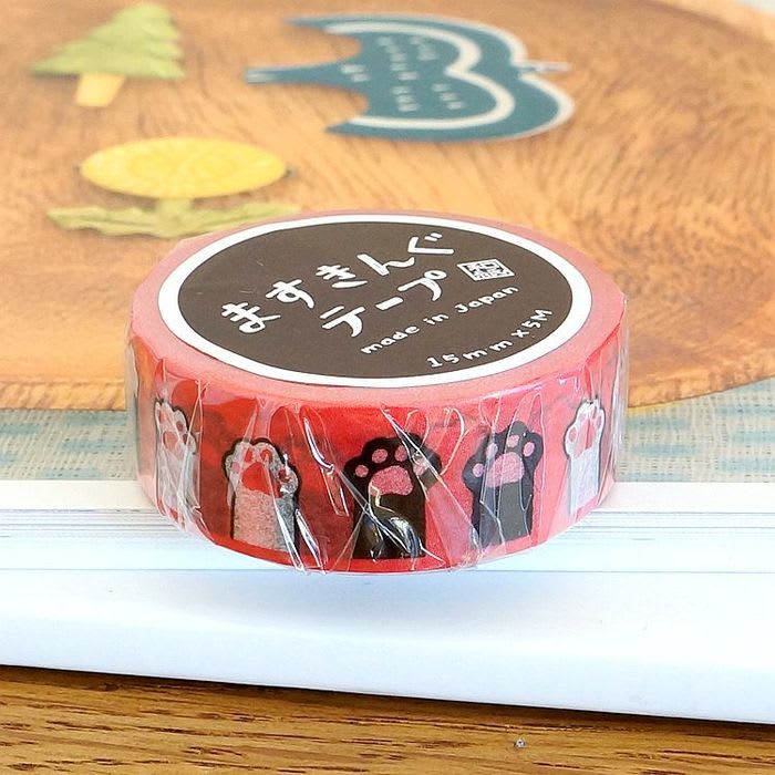 Japanese MT Kamoi Paper Washi Adhesive Masking Tape - cute paws
