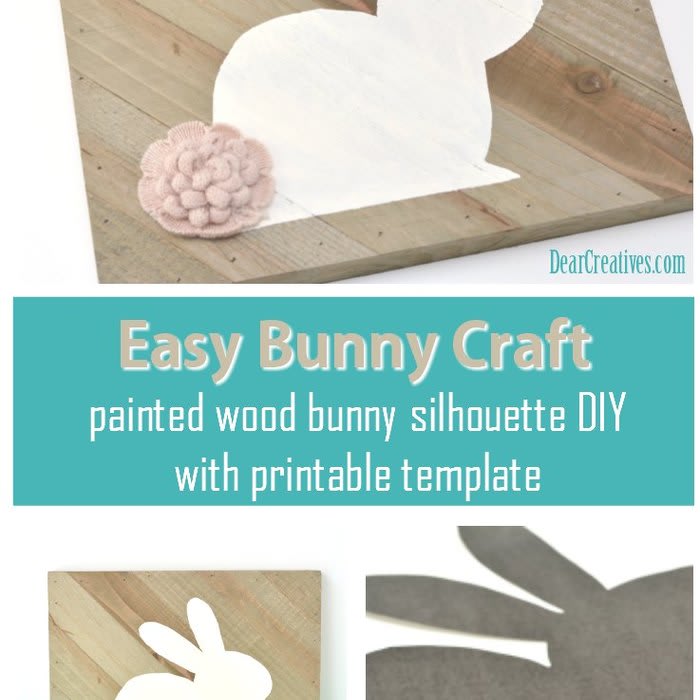 Fun and Easy Painted Bunny Craft with Bunny Silhouette
