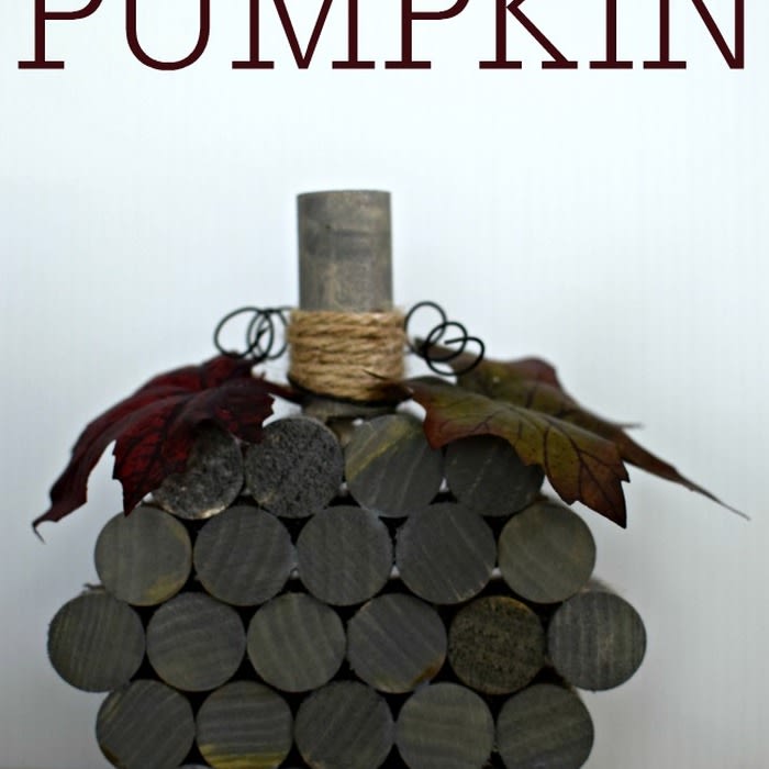 Wooden Dowel Pumpkin Craft - This Girl's Life Blog
