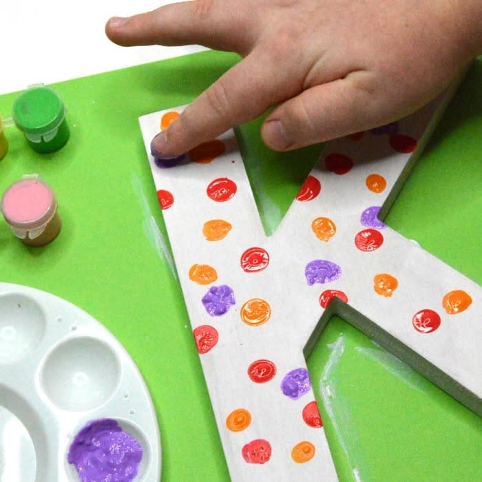 A Kid-Made Painted Letter Craft - Mom will treasure FOREVER!
