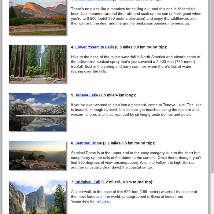 Yosemite's 10 Best Easy Hikes: Maximizing Your Scenery Per Footstep