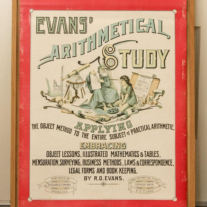 Antique Teaching Aid 1897 Arithmetic Rare Complete 20 charts Smithsonian Institute only discovered documentation Americana Victorian Era WOW