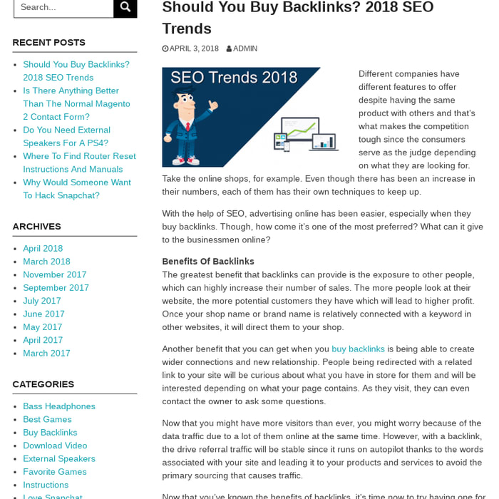 Should You Buy Backlinks? 2018 SEO Trends - Brussels Technology Directory