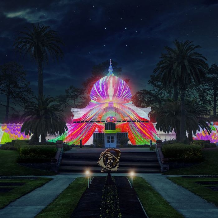 Conservatory of Flowers will be illuminated psychedelic colors for Summer of Love anniversary