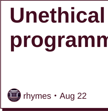 Unethical programming