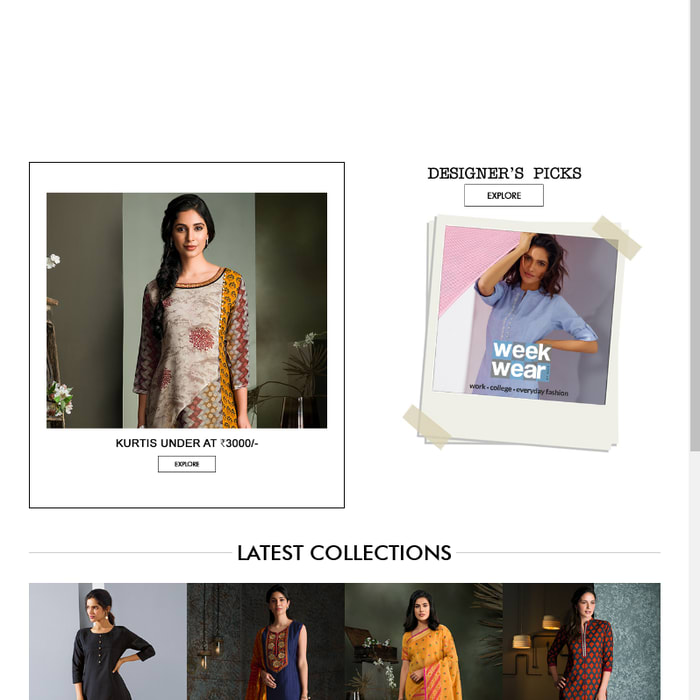 Online Shopping for Women: Ethnic Wear, Kurtis, Saree & more