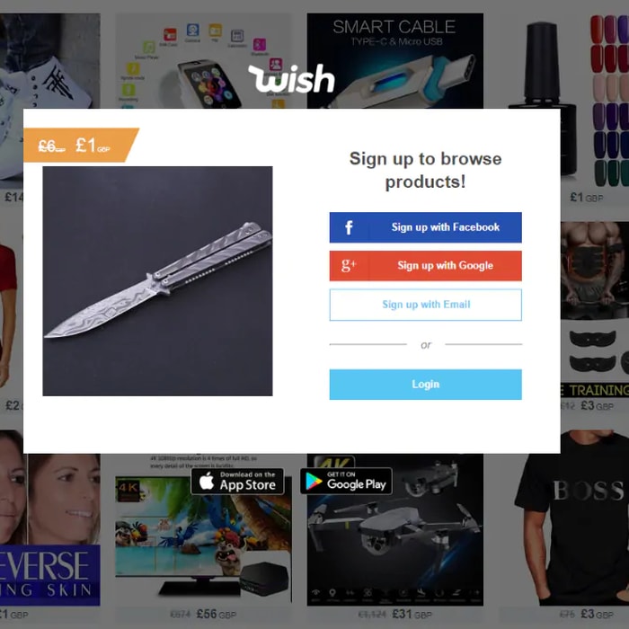 Wish app promoted by World Cup stars sold banned knives, stun guns and tasers to UK shoppers