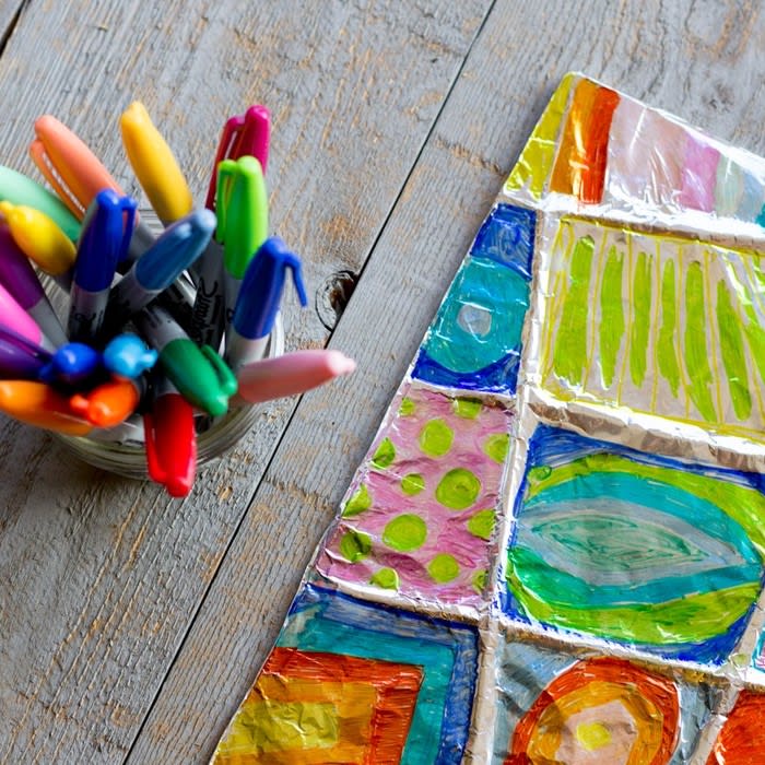 - Colorful Zentangle Art: Easy Aluminum Foil Kids Project
