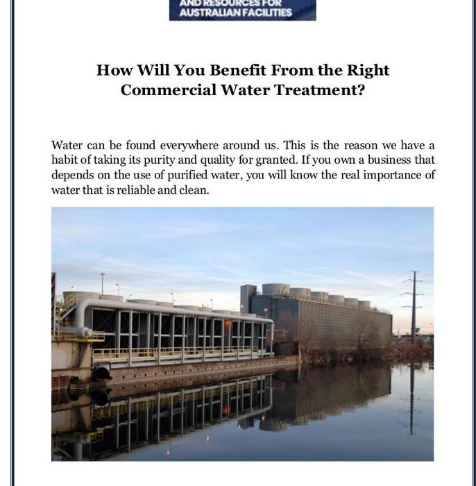 How Will You Benefit From the Right Commercial Water Treatment?