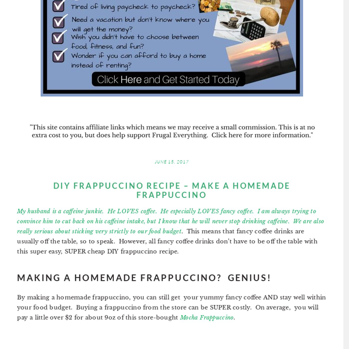 DIY Frappuccino Recipe - Make A Homemade Frappuccino -