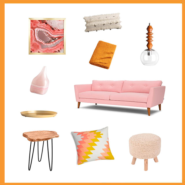 3 Creative Ways to Style a Millennial Pink Couch
