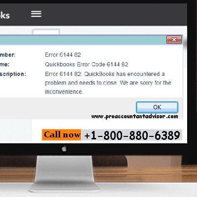 QuickBooks Error Code 6144 82: [Fixed] Get Support @ 1800-880-6389