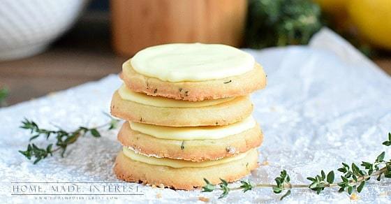 Lemon Thyme Shortbread Cookies - Home. Made. Interest.