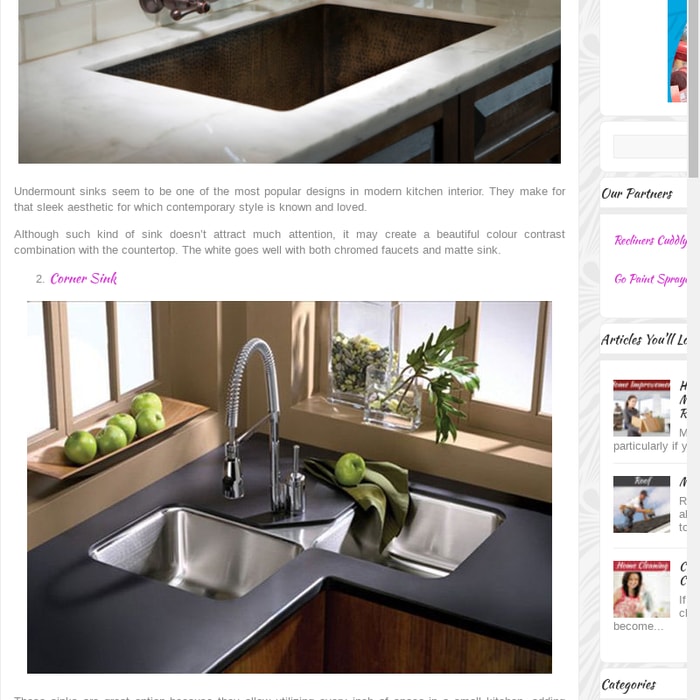 6 Cool Corner Kitchen Sink Designs