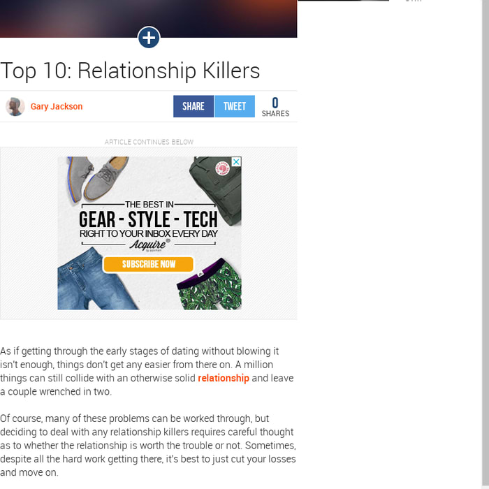 Top 10: Relationship Killers