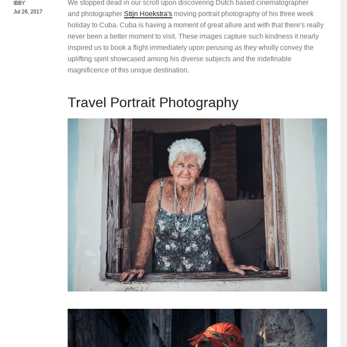 Cinematic Cuba : Travel Portrait Photography by Stijn Hoekstra