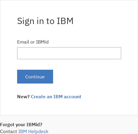 Sign up for an IBM account