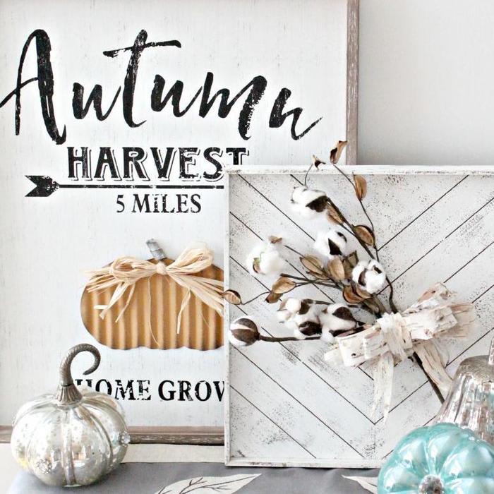 Fall Decor using Cotton Stems and Birch Bark - Of Faeries & Fauna Craft Co.