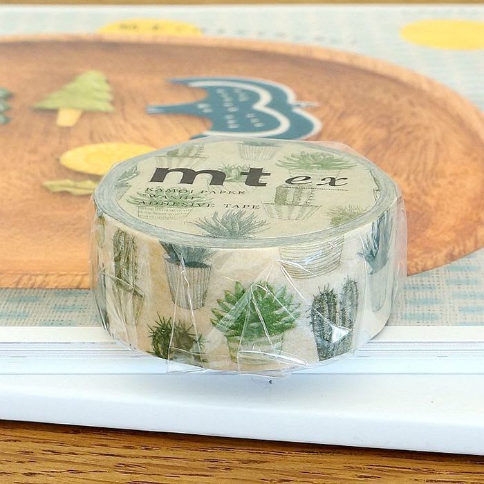 Japanese MT Kamoi Paper Washi Adhesive Masking Tape - Cactus