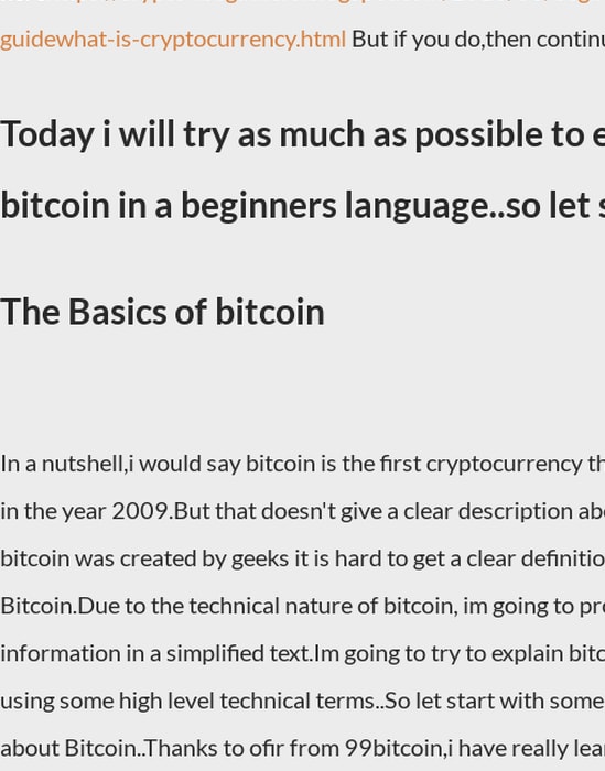 What is bitcoin;Learn The basics, everything you should know