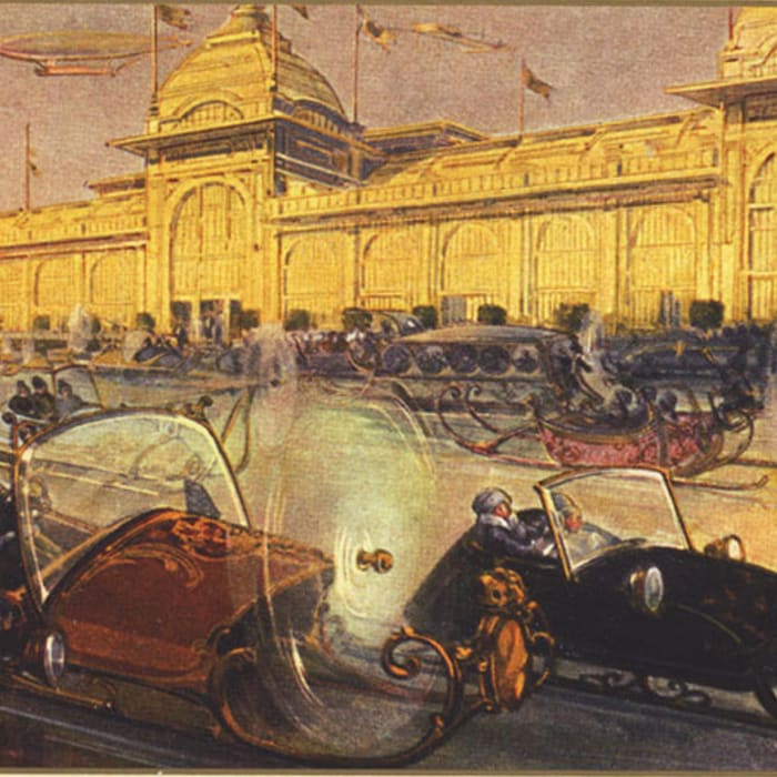 How Russian Artists Imagined in 1914 What Moscow Would Look Like in 2259