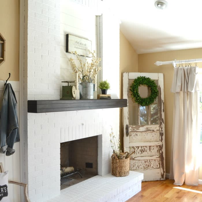 How to Paint a Brick Fireplace