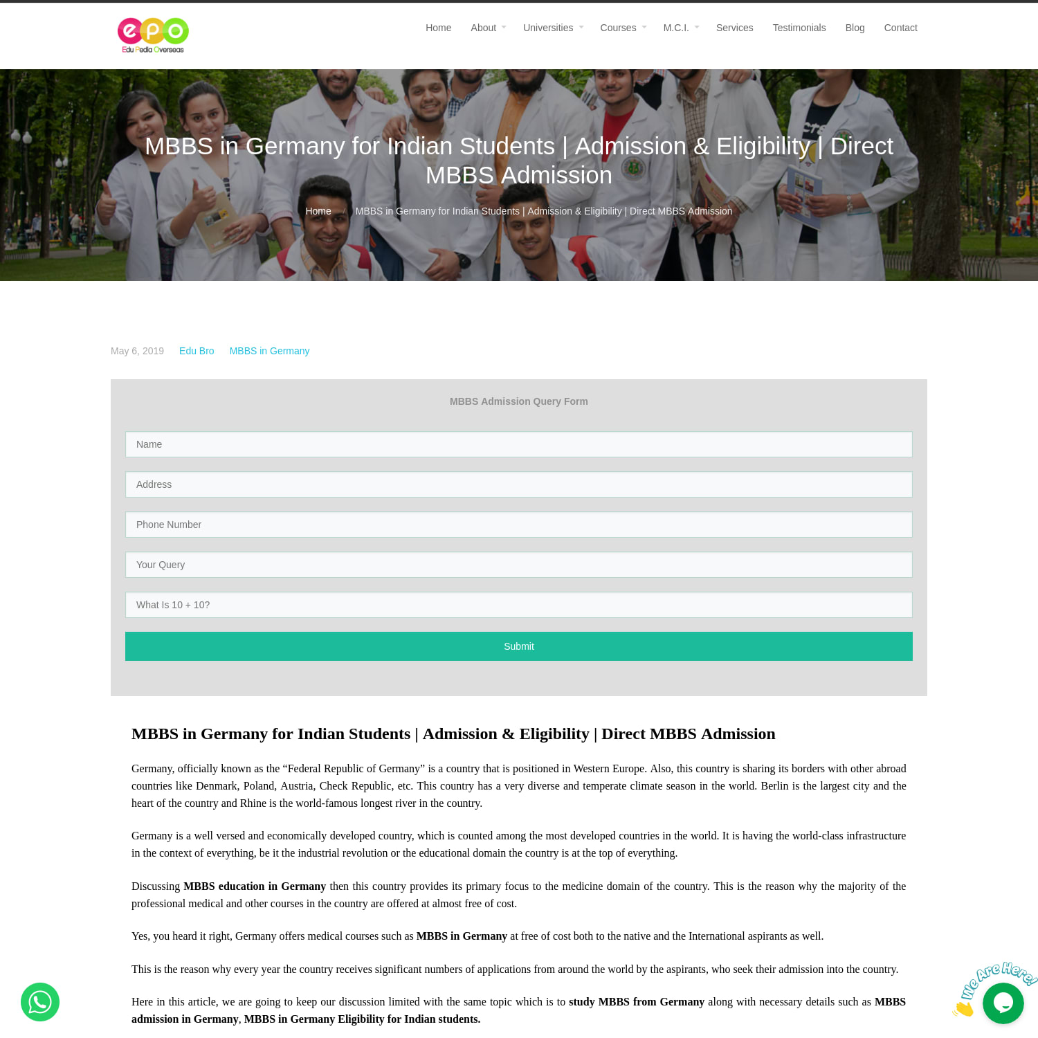MBBS in Germany for Indian Students | Direct MBBS Admission |