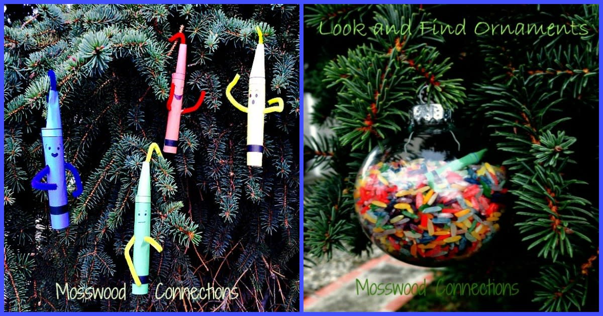 Kid-Made Crayon Ornaments That You Can Play With - Mosswood Connections