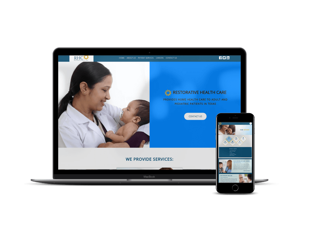Website development for healthcare provider