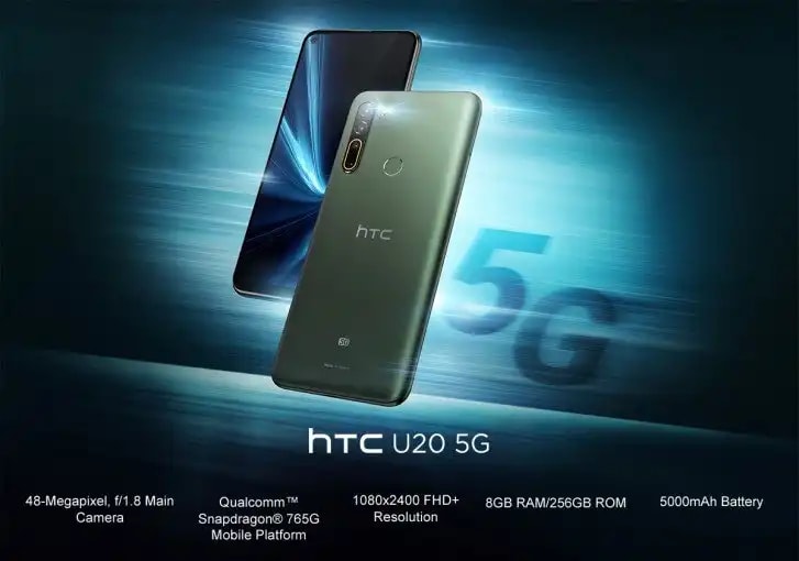 HTC's first 5G smartphone U20 5G launched alongside Desire 20 Pro
