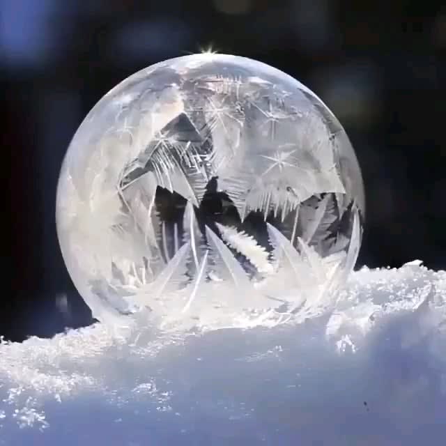 Bubble freezing due to cold weather!