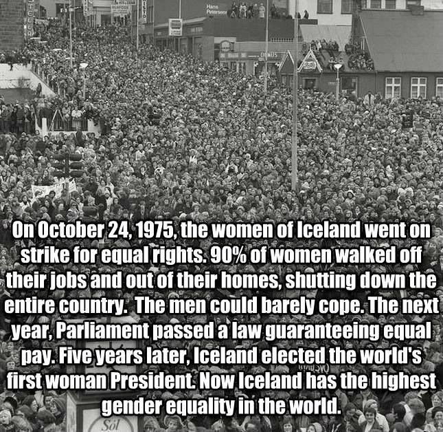 The day the women went on strike in Iceland